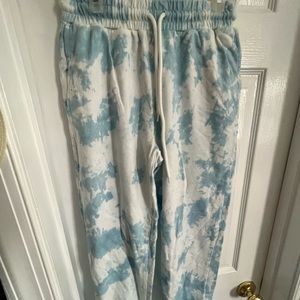blue and white joggers